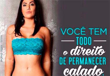 Mary Silvestre exibe o corpão em campanha de lingerie OFuxico