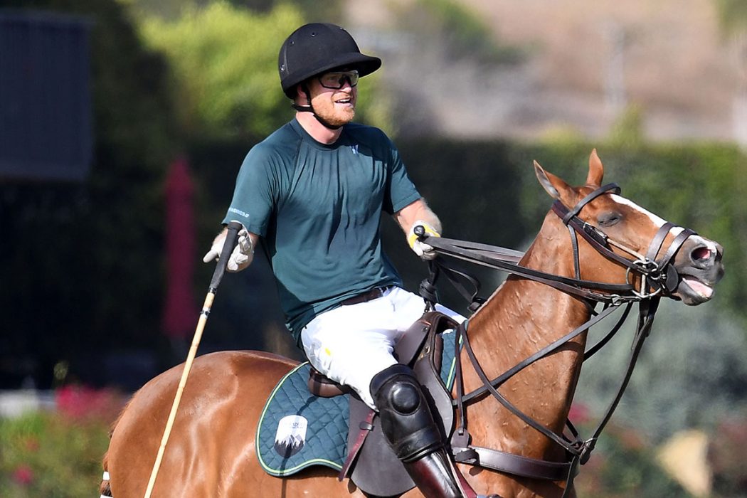 Príncipe Harry perde partida de polo após cair do cavalo Veja