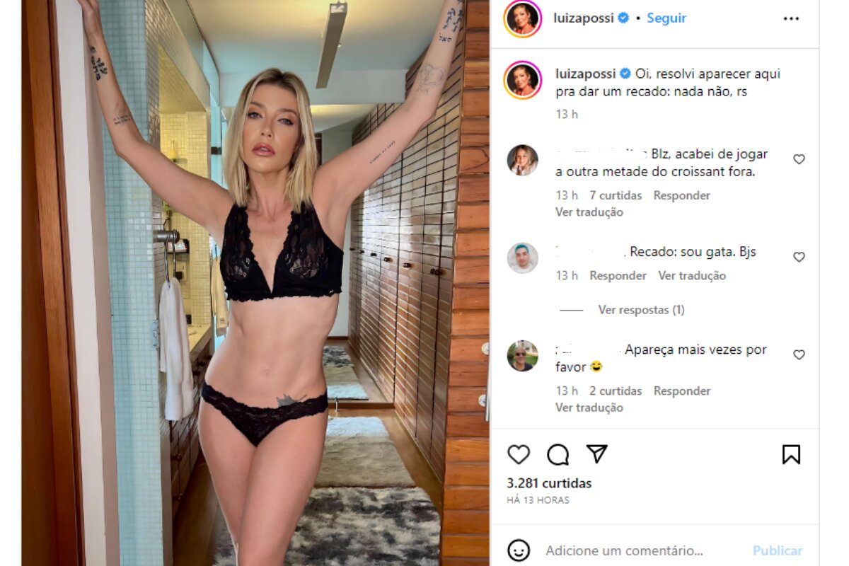 Luiza Possi Sensualiza De Lingerie E Exibe Tatuagem Ntima