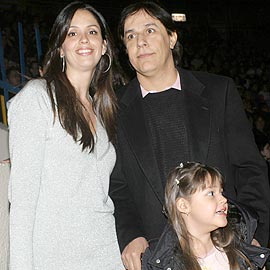 Tom Cavalcante com a mulher, Patrícia, e a filha Maria Antonia