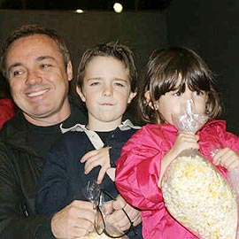 Gugu e os filhos João Augusto e Marina