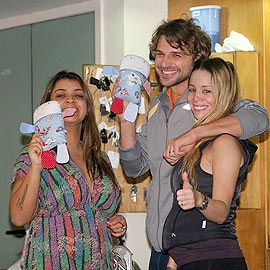 Preta Gil, Cássio Reis e Danielle Winits