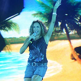 Daniela Mercury durante ensaio