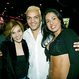 Cláudia Rodrigues, Belo e Gracyanne Barbosa na platéia