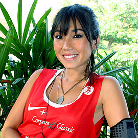 Danielle Suzuki, sempre sorridente