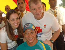 Fernanda, Bernardinho e Clodoaldo