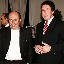 Flávio Rezende e o superintendente comercial da Record,  Walter Zagari