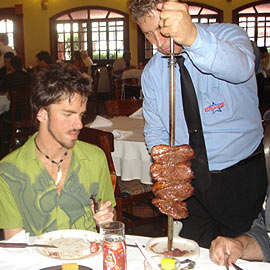 Na churrascaria