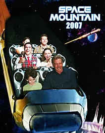 Harrison Ford com a família na Disneylândia
