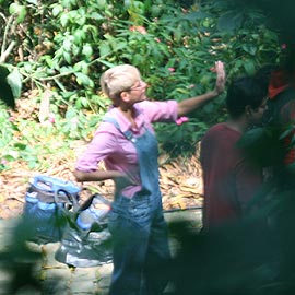 Xuxa durante a filmagem
