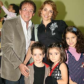 Moacyr Franco, Daniela e os filhos Domênico, Ana Helena e Rafaela