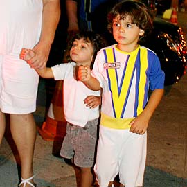 Pedro e Nina, filhos de Márcio Garcia e Andréia