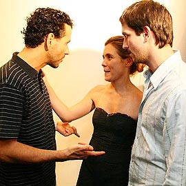 Marcos, Adriana Esteves e Vladimir Britcha