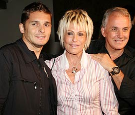 Giancarlo Fisichella, Ana Maria Braga e Otávio Mesquita