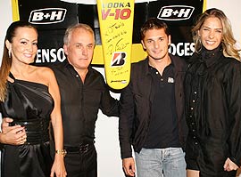 Melissa Wilman, Otávio Mesquita, Giancarlo Fisichella e Adriane Galisteu