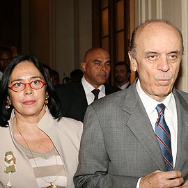 José Serra com a mulher Mônica