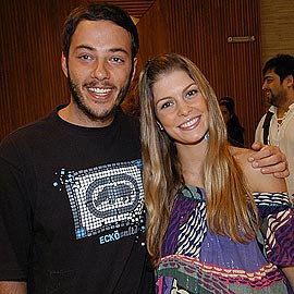 Bárbara com o namorado, Rogério Camolez