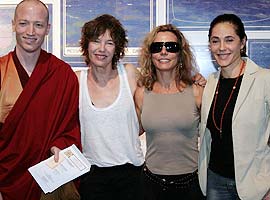 Acharya Lobsang, Jany Birkin, Bruna Lombardi e Christiane Torloni