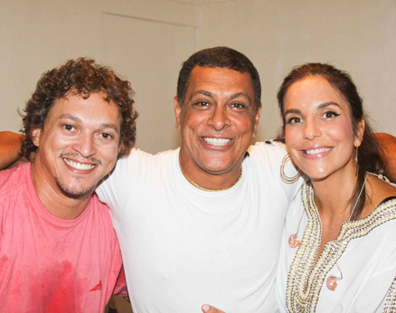 Fábio, Márcio e Ivete colocam a conversa em dia