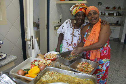 Comida típica baiana foi o prato servido na festa