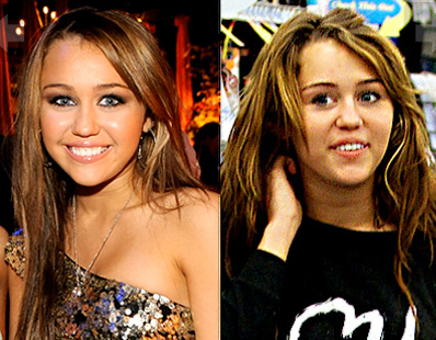 A adolescente Miley Cyrus não parece tão ruim, talvez porque ainda é adolescente, mas pentear o cabelo é sempre bom, não é?!