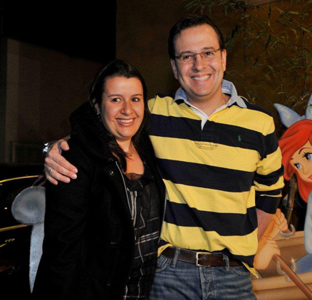 Celso Zucatelli com a esposa Ana Claudia Duarte