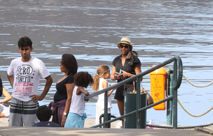 Elas se divertiram pelo passeio na Lagoa Rodrigo de Freitas