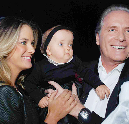 Ticiane Pinheiro, a filha Rafaella, e o marido Roberto Justus