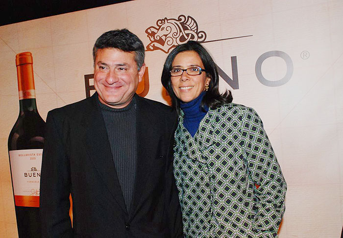 Cléber Machado e a mulher