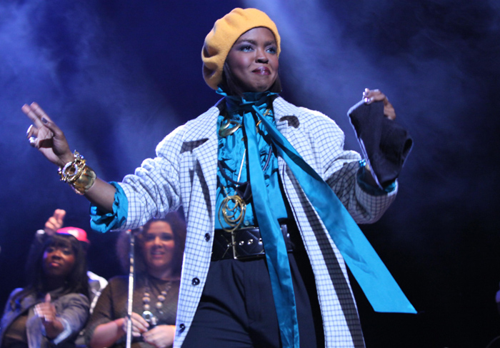 Lauryn Hill no palco do Credicard Hall, em São Paulo