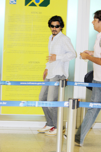 André Gonçalves no aeroporto Santos Dumont