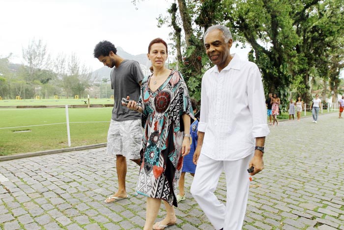 Gilberto Gil e a mulher Flora