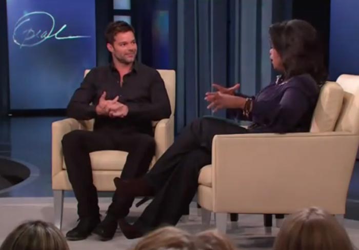 Ricky Martin abre o coração para Oprah winfrey