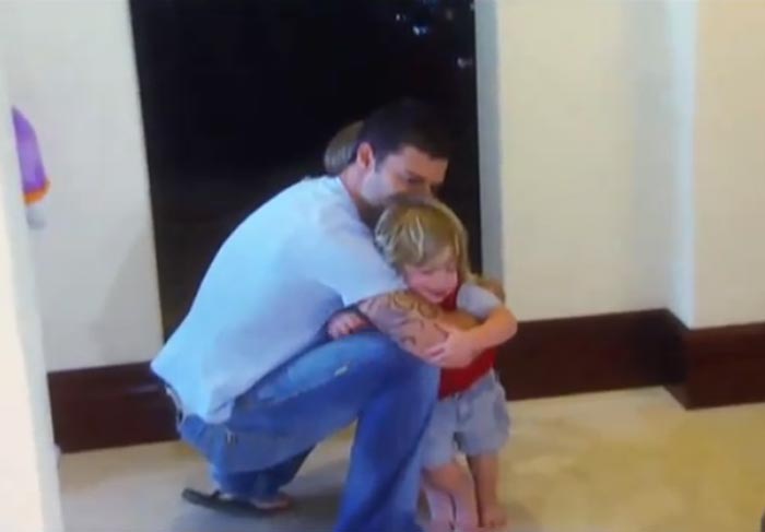 Ricky Martin com seus filhos Valentino e Matheo 