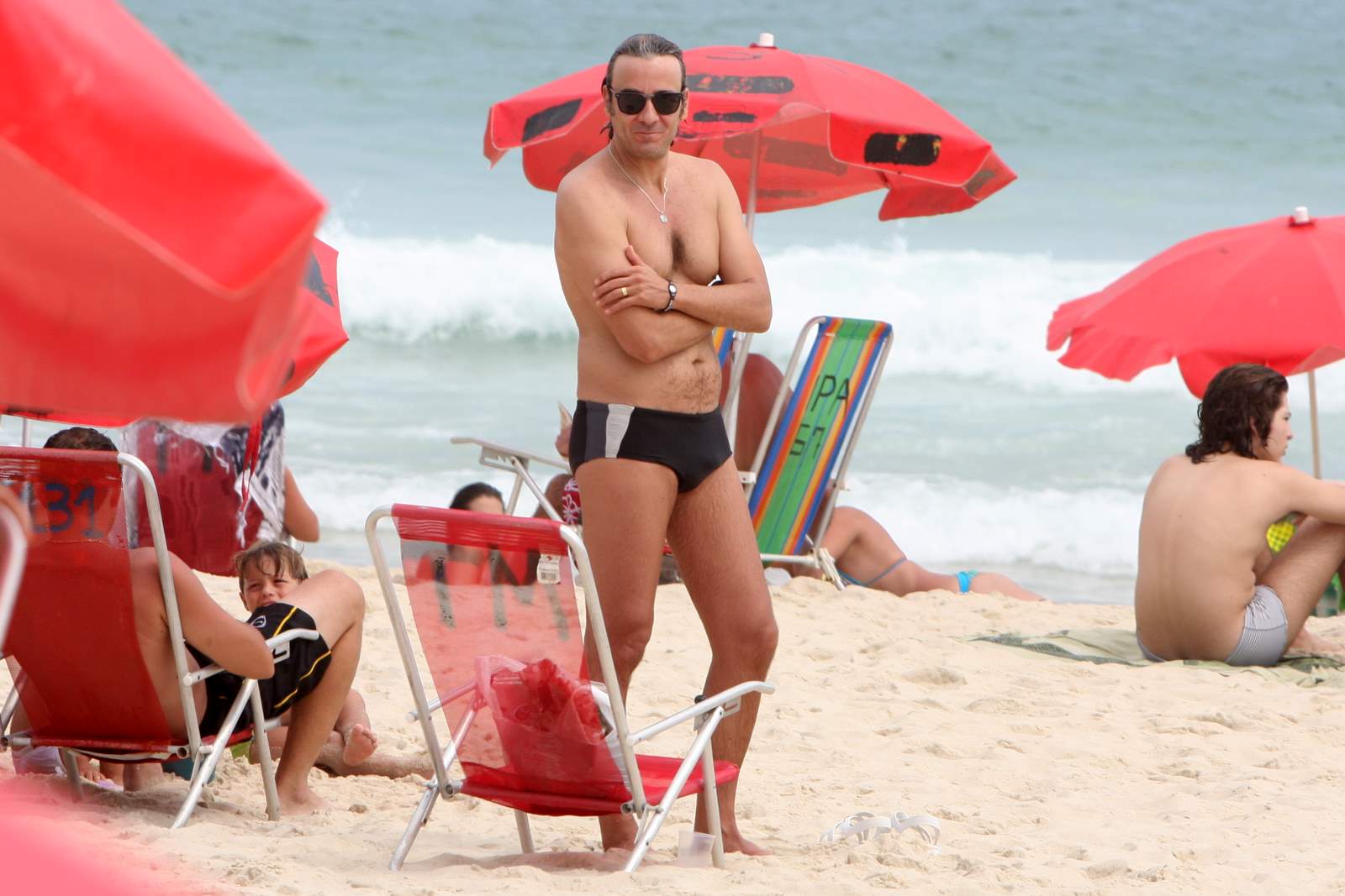 Ator aproveitou a tarde deste domingo (21),  para ir à praia 