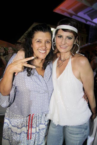 Regina Casé e Fernanda Abreu posaram para fotos