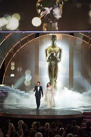 James Franco no palco do Oscar