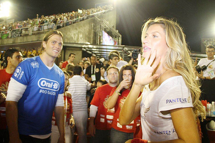 Gisele Bündchen e Tom Brady na Sapucaí