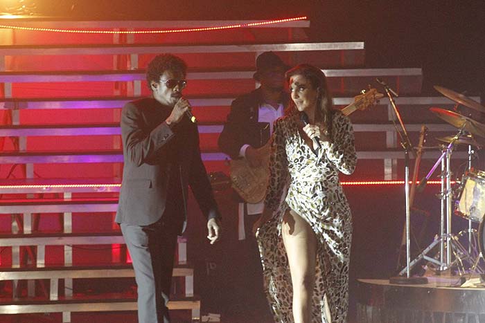 Ivete Sangaloe Seu Jorge, na estreia sua turnê em grande show no Mercado Modelo, em Salvador