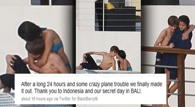 Justin Bieber e Selena Gomez curtem dia secreto em Bali Reprodução/Fotomontagem O Fuxico