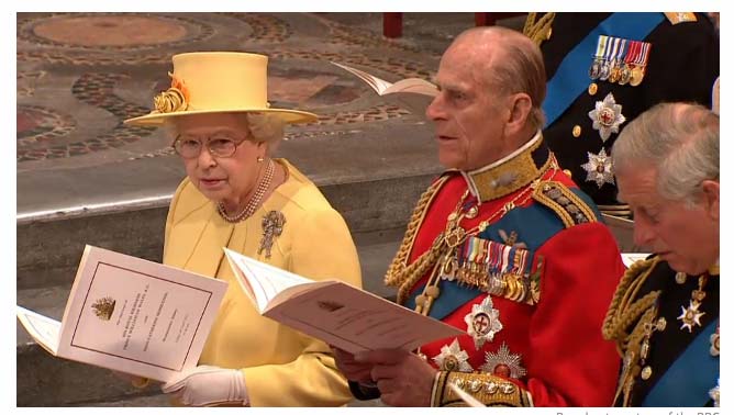 A Rainha Elizabeth II e o príncipe Philip