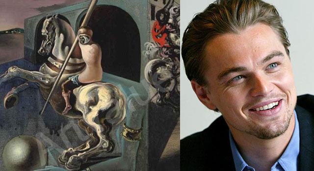 Leonardo Di Caprio paga uma fortuna por quadro de Dalí - Fotomontagem O Fuxico