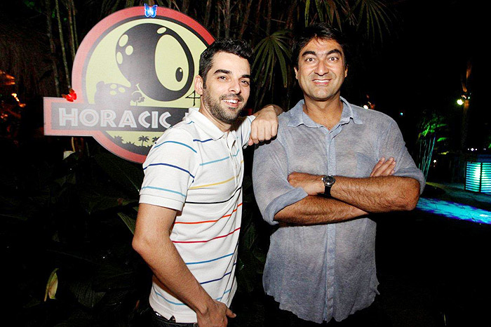Zeca Camargo e o amigo Horácio Brandão 