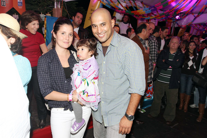 Gaetano Lops foi com a mulher, Eduarda, e a filha no São João Carioca
