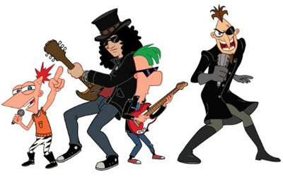 Slash compõe música para filme da 
Disney e vira personagem - Divulgação