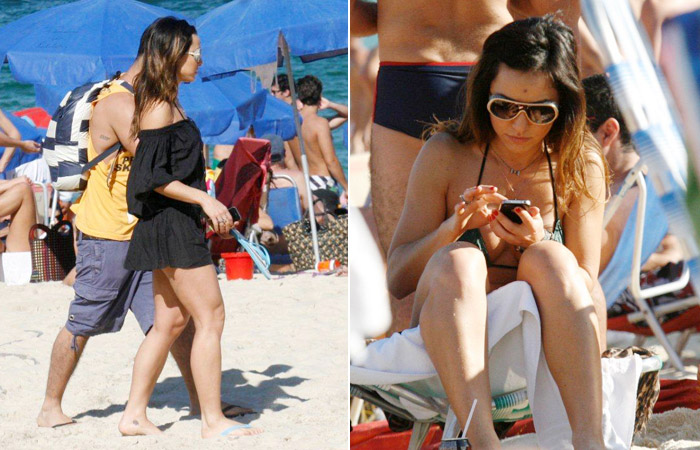 Sabrina Sato exibe corpão na praia do Leblon, no Rio - agnews