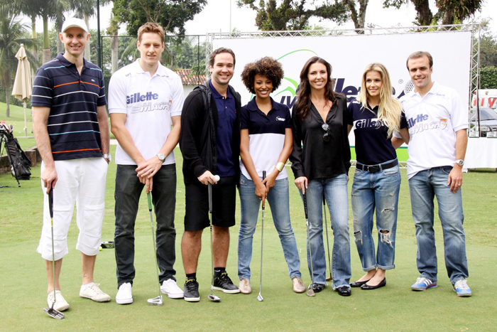 Tande, Gustavo, Caio Ribeiro, Sheron Menezes, Glenda, Deborah e Roger