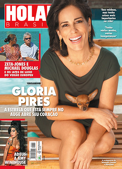 Gloria Pires posa com seu cachorrinho para capa de revista - Divulgação/Marcelo Faustini/Hola!