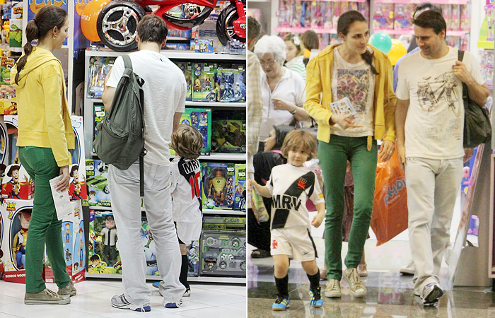 Murilo Rosa e Fernanda Tavares namoram enquanto filho brinca em shopping - agnews