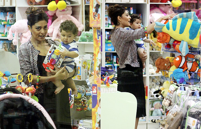 Juliana Paes faz compras com o filho em shopping carioca - agnews